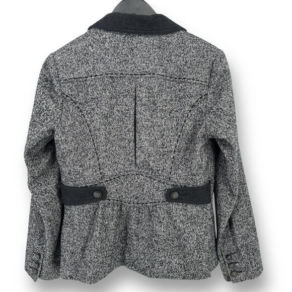 Cabi Equestrian Wool Gray Herringbone Blazer Womens Size 8 Style #629 - Picture 4 of 9